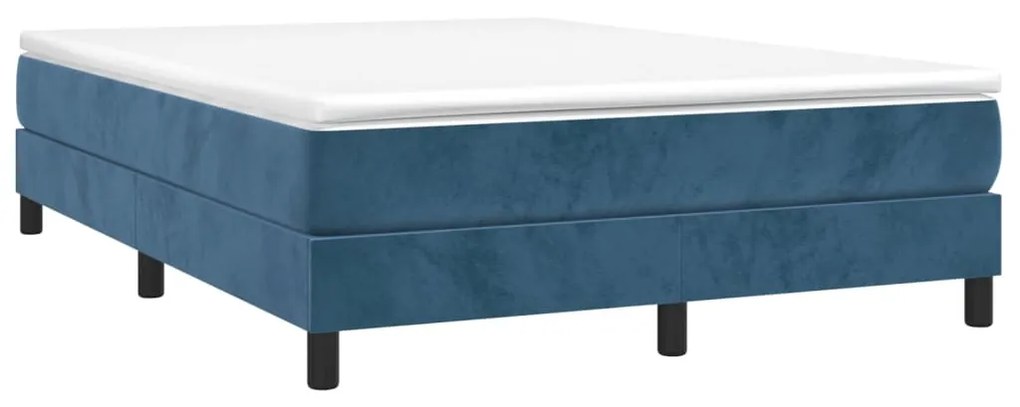 ΚΡΕΒΑΤΙ BOXSPRING ΜΕ ΣΤΡΩΜΑ ΣΚΟΥΡΟ ΜΠΛΕ 140X190 ΕΚ. ΒΕΛΟΥΔΙΝΟ 3144331