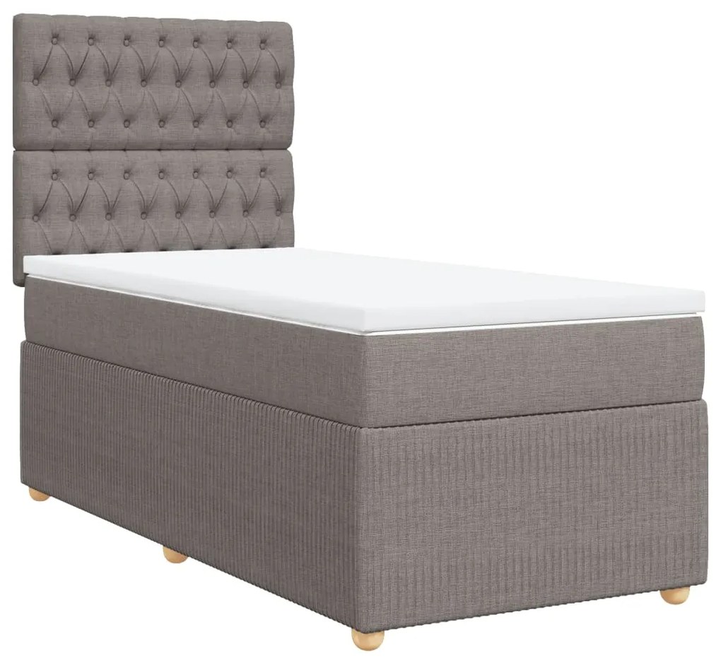 ΚΡΕΒΑΤΙ BOXSPRING ΜΕ ΣΤΡΩΜΑ TAUPE 100 X 200 ΕΚ. ΥΦΑΣΜΑΤΙΝΟ 3294278