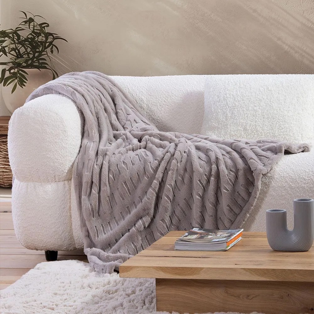 Κουβέρτα Καναπέ Vivo Greige Nef-Nef Homeware 130x 180 130x180cm Πολυέστερ