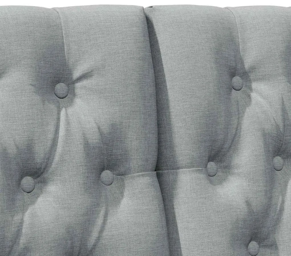 vidaXL Ταπετσαρισμένο κεφαλάρι Ανοιχτό γκρι 160 cm