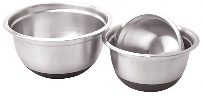 Ανοξείδωτα μπολ ανάμειξης σετ 3τμχ Klausberg KB 7388, 5 l, 3 l, 1,6 l, Αντιολισθητική βάση