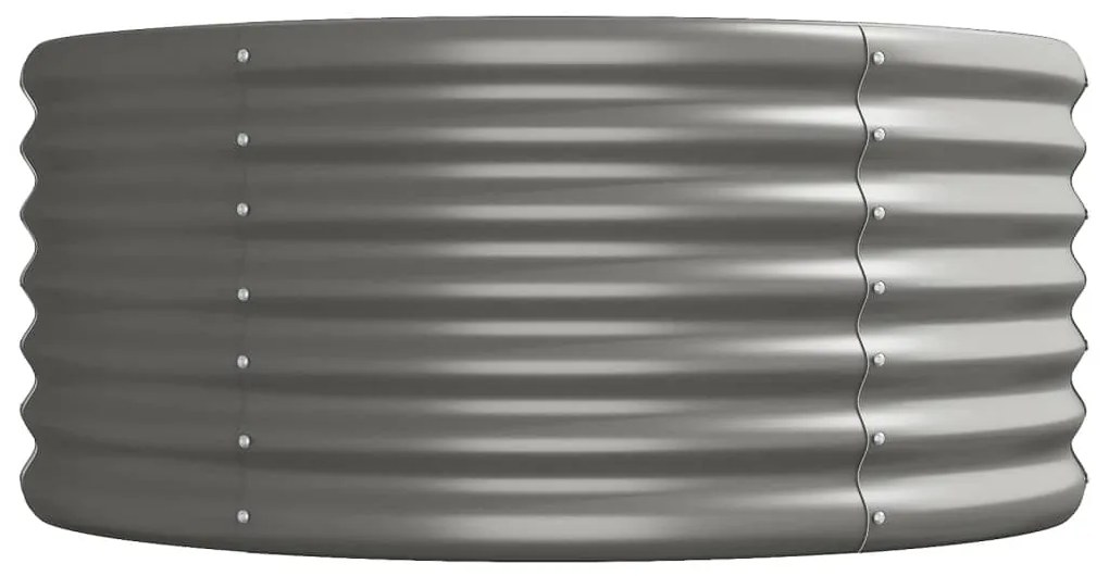 vidaXL Ζαρντινιέρα Γκρι 296x80x36 εκ. Γαλβανισμένος χάλυβας