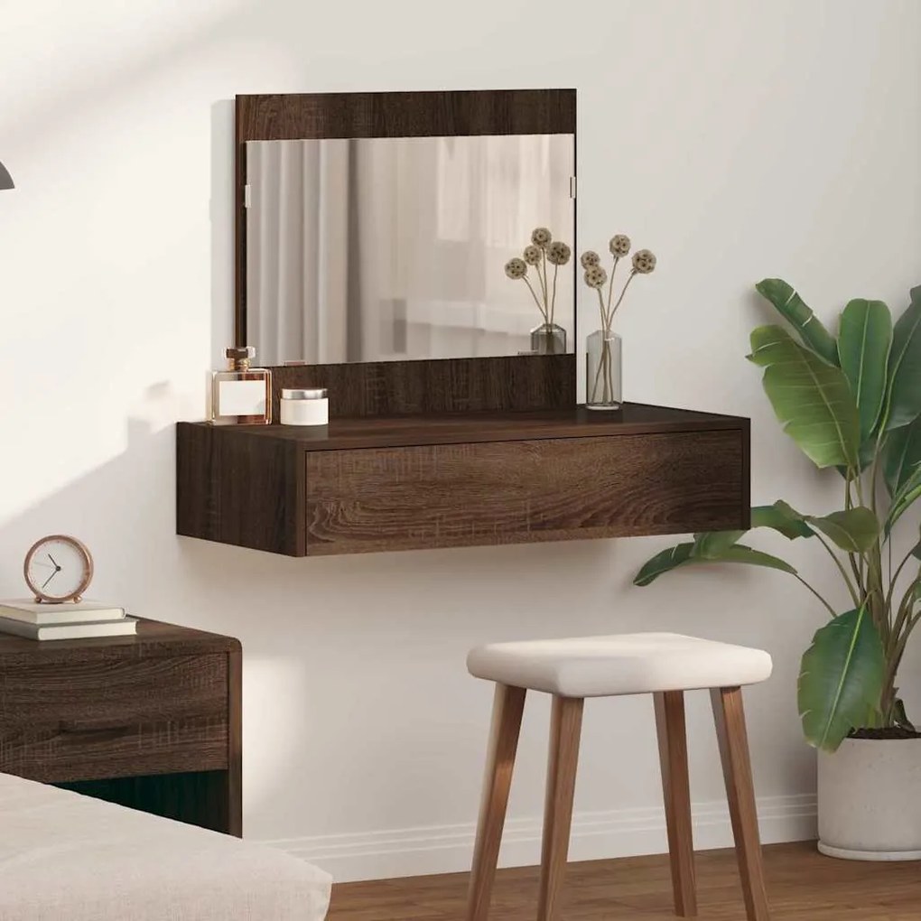 vidaXL Τραπέζι περιποίησης Καφέ 83 x 40 x 70 εκ Επεξεργασμένο ξύλο
