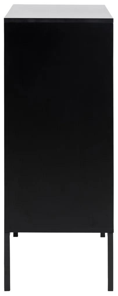 Σιφονιέρα Oakland H142, Άγρια δρυς, Μαύρο, Με συρτάρια και ντουλάπια, Αριθμός συρταριών: 2, 103x80x40cm, 35 kg | Epipla1.gr