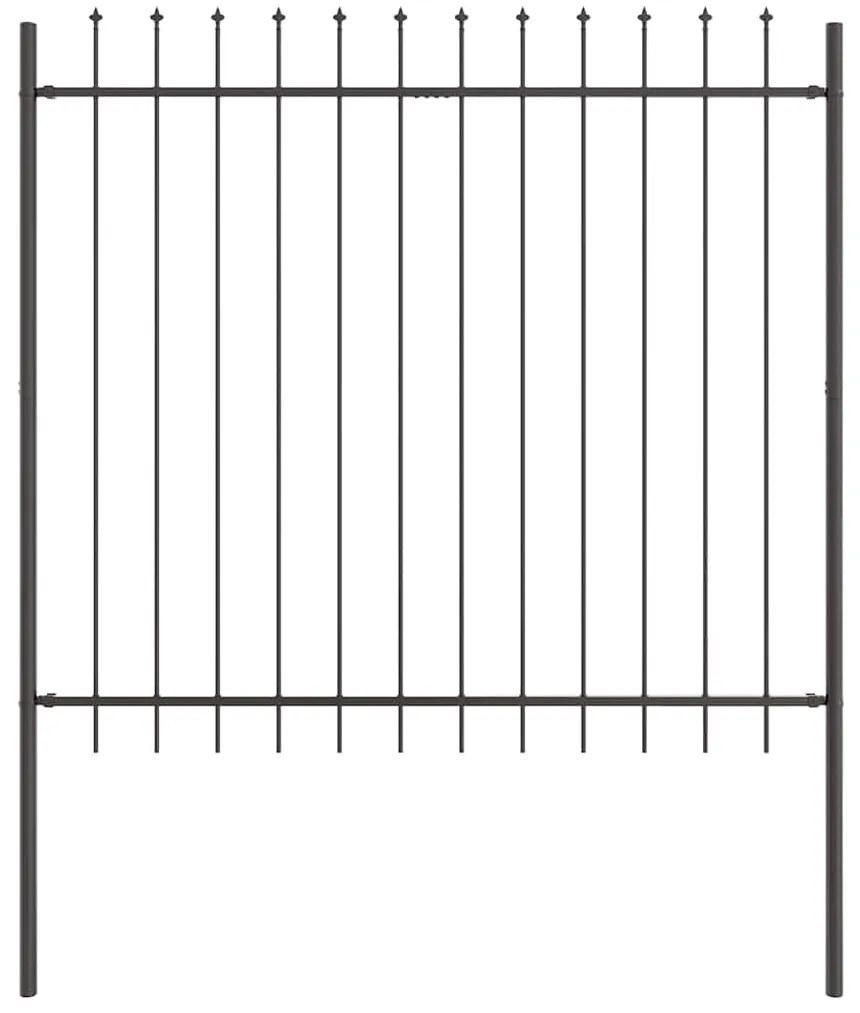 vidaXL Φράχτης Κήπου 5 pcs Γκρι 8,5 x 1,5 μ Ατσάλι με Πούδρα