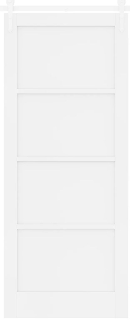 vidaXL Συρόμενη Πόρτα με Σετ Υλικών Λευκή 86x211 cm Στερεό Ξύλο Πεύκου