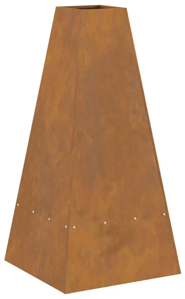 vidaXL Φωτιά Καφέ 50 x 50 x 100 cm Ατσάλι σκληρυθέν στον αέρα