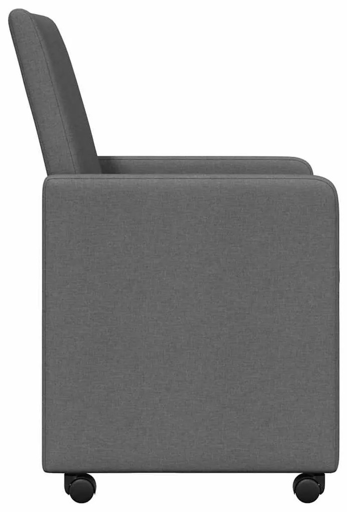 vidaXL Καρέκλα τραπεζαρίας 2 pcs Σκούρο γκρι 57 x 66 x 94 εκ ύφασμα
