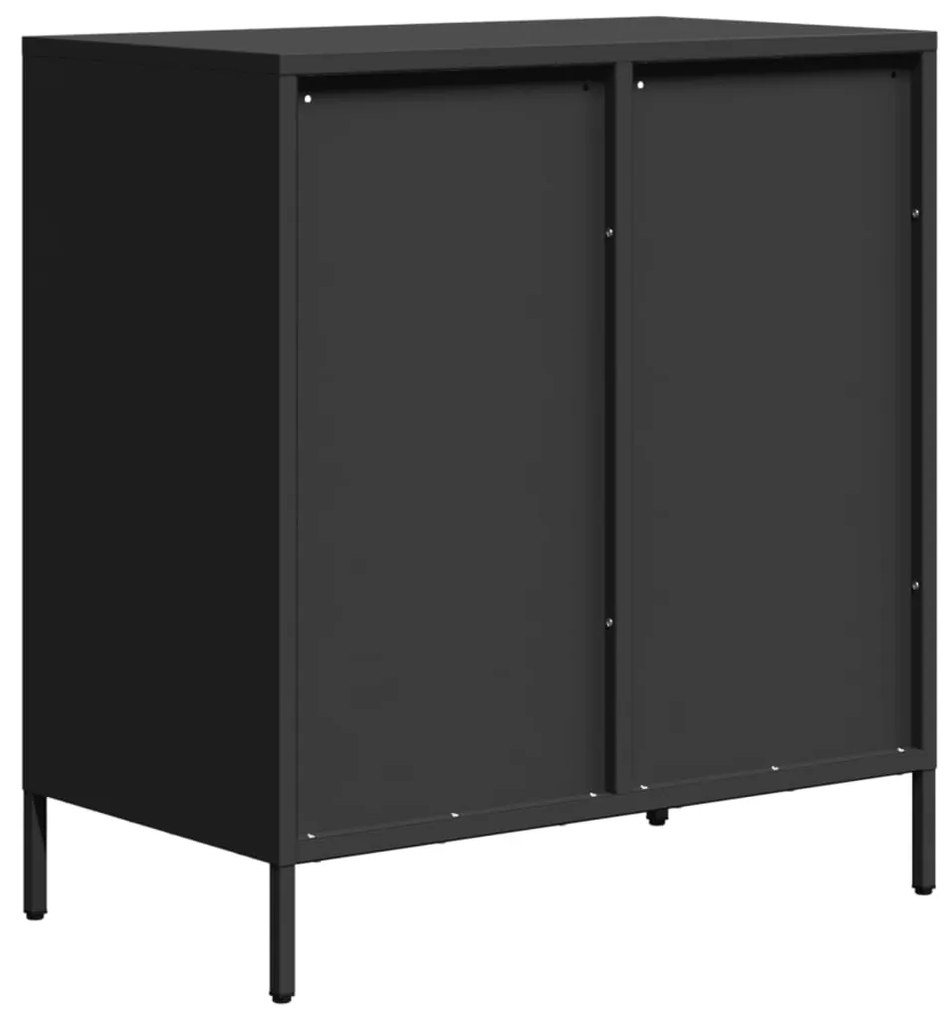 vidaXL Ντουλάπι Μαύρο 68x39x73,5 εκ. από Χάλυβα Ψυχρής Έλασης