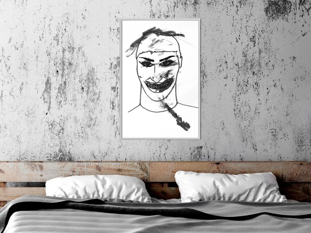 Αφίσα - Scary Clown - 20x30 - Χρυσό - Με πασπαρτού