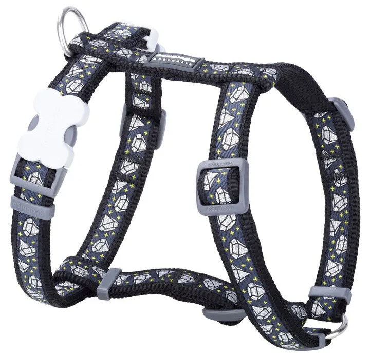 Λουρί Σκύλου Red Dingo STYLE DIAMOND 45-66 cm Μαύρο 36-59 cm