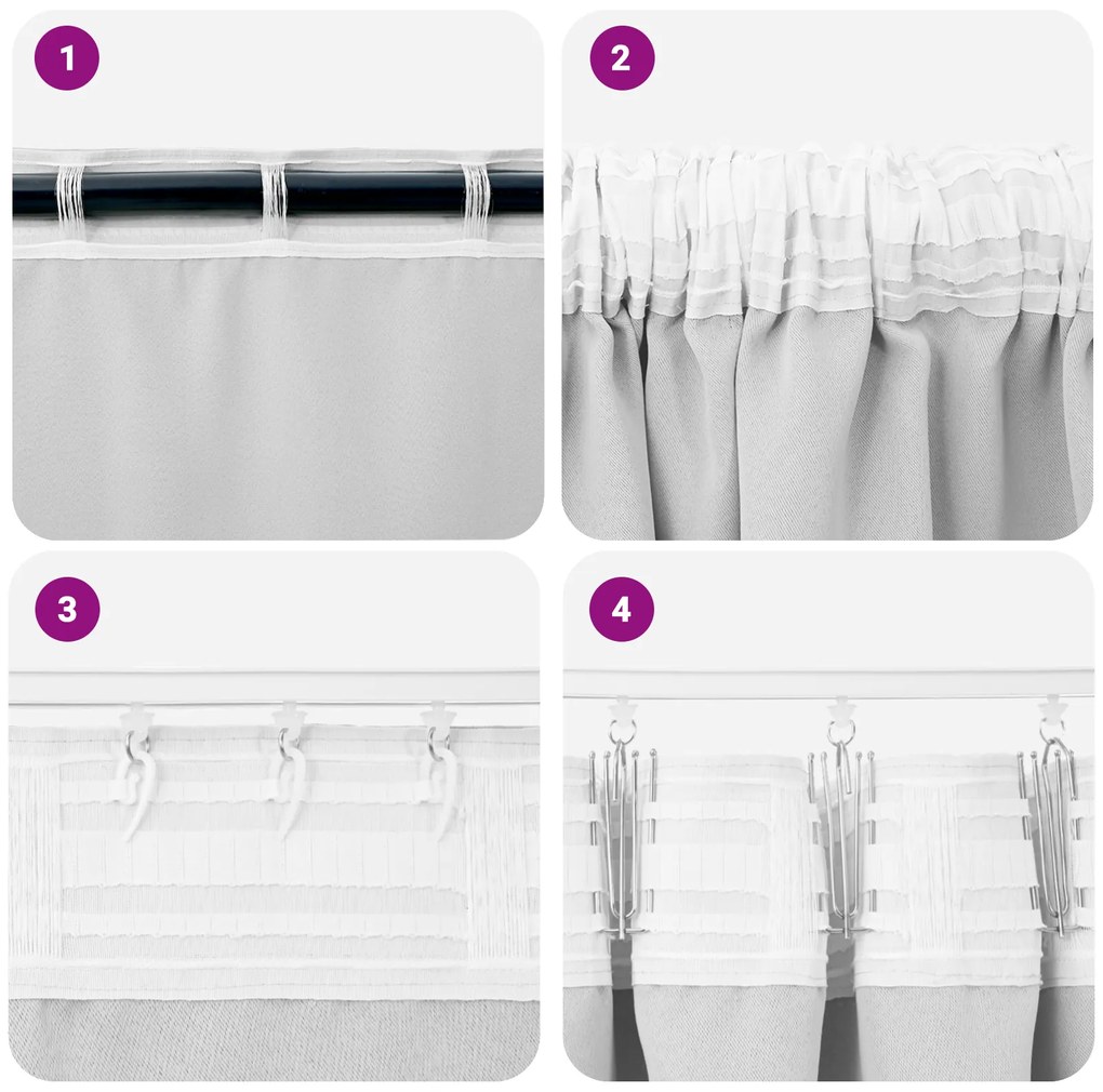 vidaXL Κουρτίνες 2 pcs Ανοιχτό Γκρι 225 x 140 εκ. Πολυεστέρας