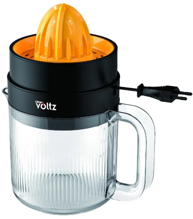 Πρέσα εσπεριδοειδών Oliver Voltz OV51164A, 30 W, 1,2 λίτρα, 2 κώνοι, μαύρο/πορτοκαλί