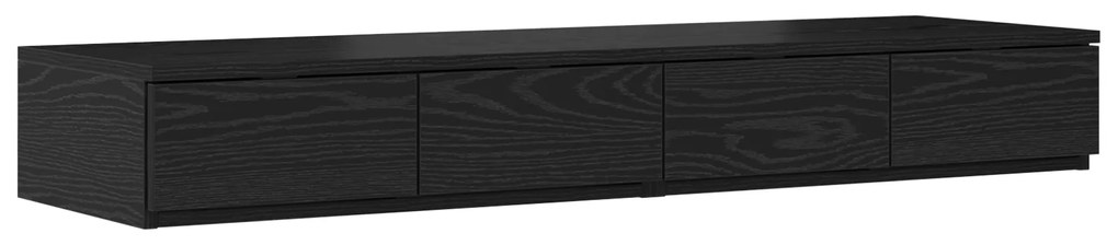 vidaXL Κομοδίνα Μαύρα 120x36.5x16.5 εκ Επεξεργασμένο Ξύλο