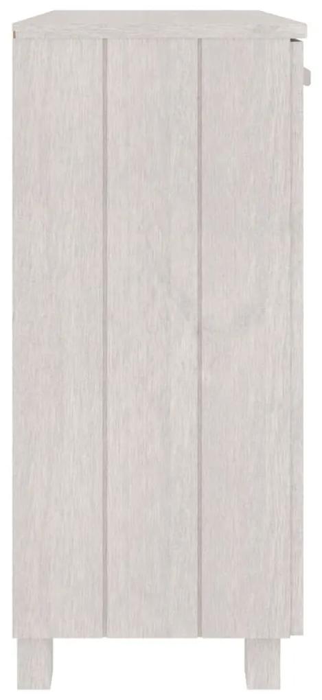 Ντουλάπι HAMAR Λευκό 85 x 35 x 80 εκ. από Μασίφ Ξύλο Πεύκου - Λευκό