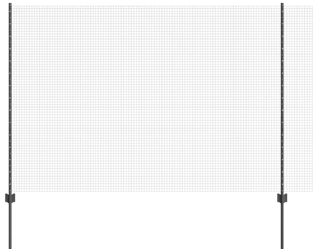 vidaXL Φράκτης  με 10 U Posts Γκρι 1.5x10 μ Ατσάλι