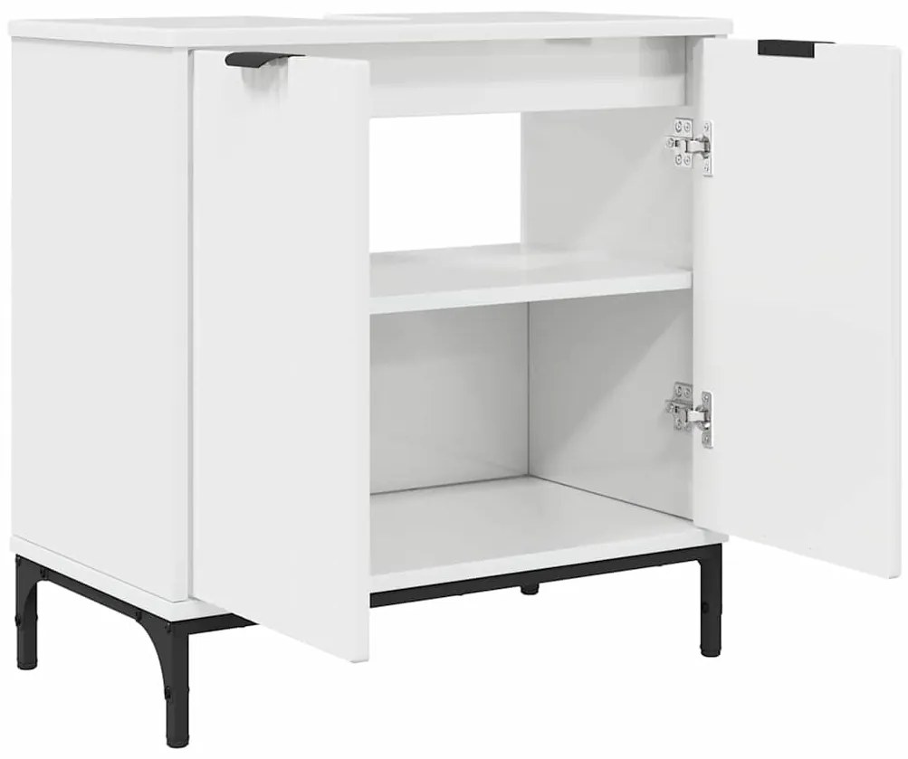 vidaXL Σετ Επίπλων Μπάνιου 2 pcs Γυαλιστερό λευκό 39.5 x 36 x 88 εκ