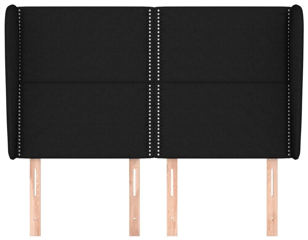 vidaXL Κεφαλάρι με Πτερύγια Μαύρο 147x23x118/128 εκ. Υφασμάτινο