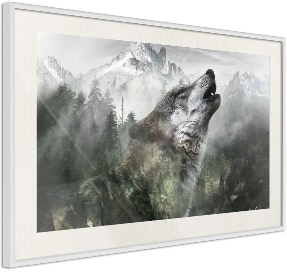 Αφίσα - Wolf's Territory - 60x40 - Χρυσό - Χωρίς πασπαρτού