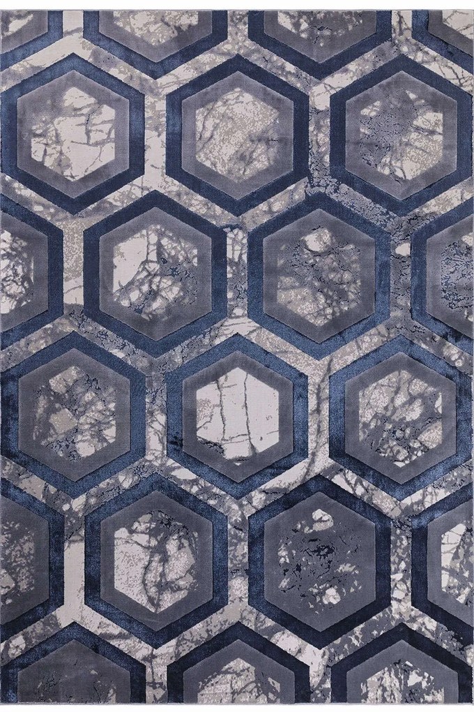 Χαλί Aurora AU19 Hexagon Blue-Silver Asiatic London 200X290cm