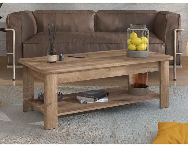 Τραπεζάκι σαλονιού Jersey Flagstaff Oak 124x60x45 εκ. 124x60x45 εκ.