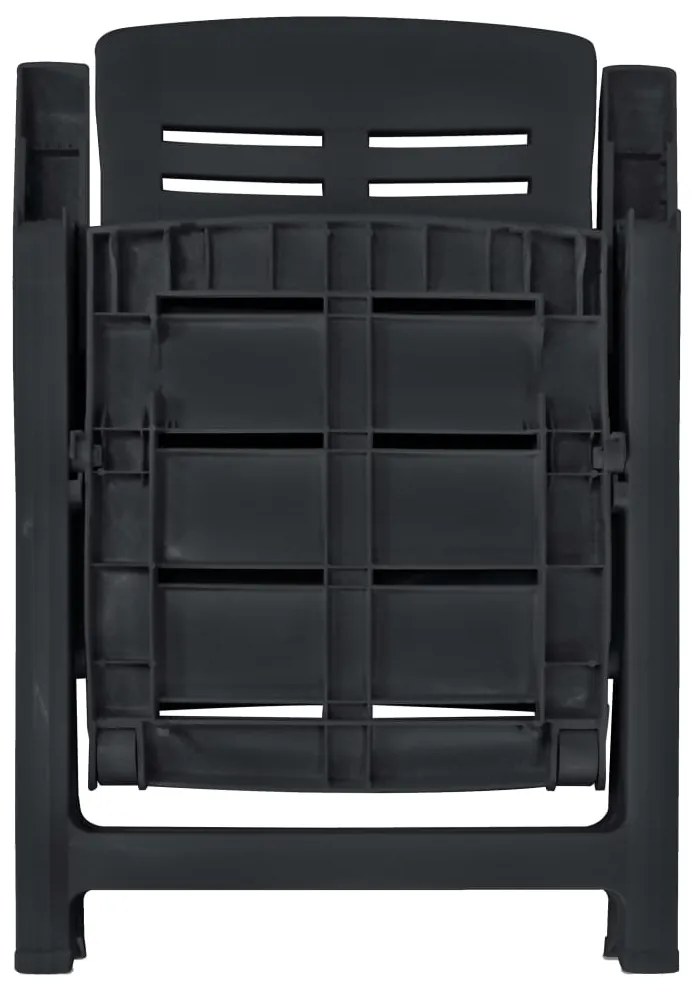 vidaXL Σετ Τραπεζαρίας Εξωτερικού Χώρου 9 Τεμαχίων Ανθρακί Πλαστικό