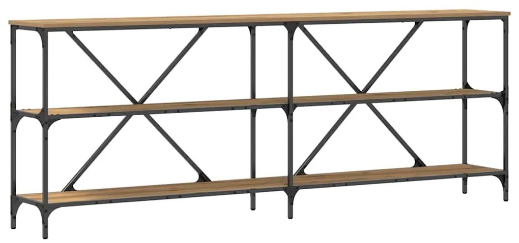 vidaXL Τραπέζι Κονσόλας με ράφι artisan δρυς 200 x 30 x 75 εκ.