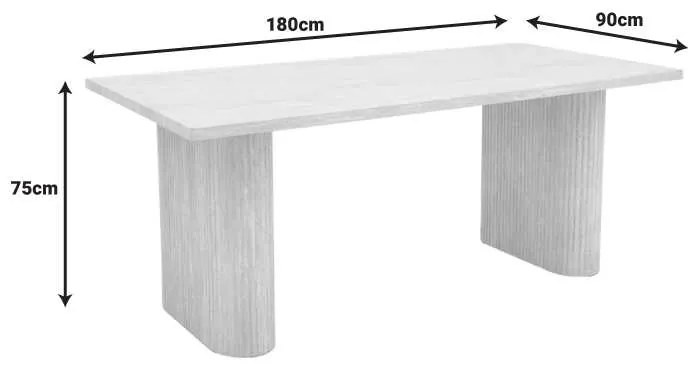 Τραπέζι Loozir pakoworld mdf σε απόχρωση λευκό μαρμάρου 180x90x75εκ