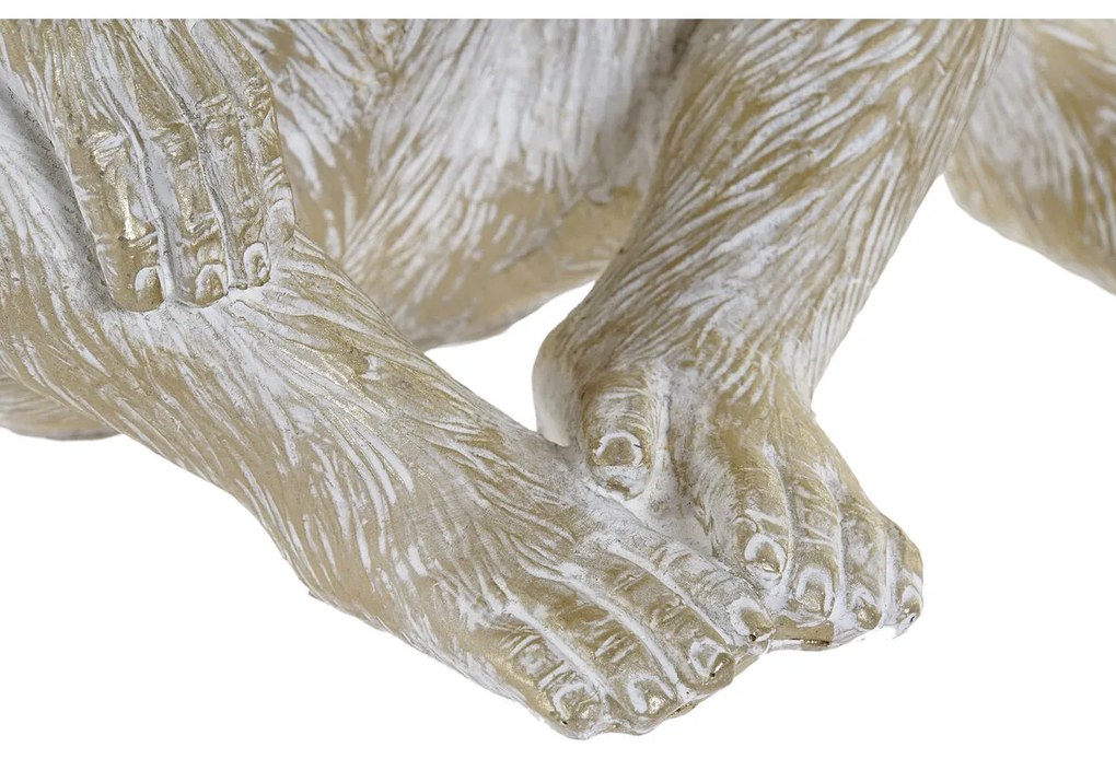 Διακοσμητική Φιγούρα Home ESPRIT Χρυσό Μαϊμού Τροπικό 21 x 17 x 25 cm (3 Μονάδες)