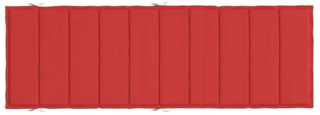 Μαξιλάρι Ξαπλώστρας Κόκκινο 186 x 58 x 3 εκ. από Ύφασμα Oxford - Κόκκινο