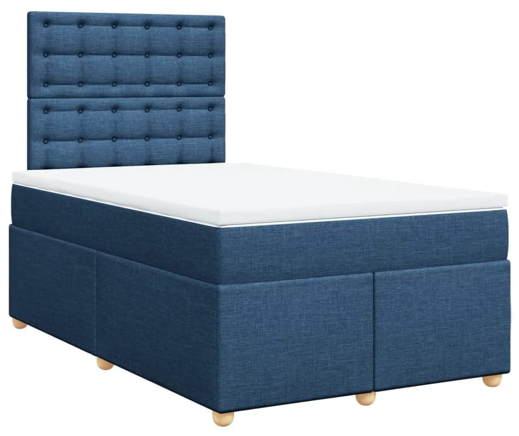 ΚΡΕΒΑΤΙ BOXSPRING ΜΕ ΣΤΡΩΜΑ ΜΠΛΕ 120X200 ΕΚ. ΥΦΑΣΜΑΤΙΝΟ 3291267