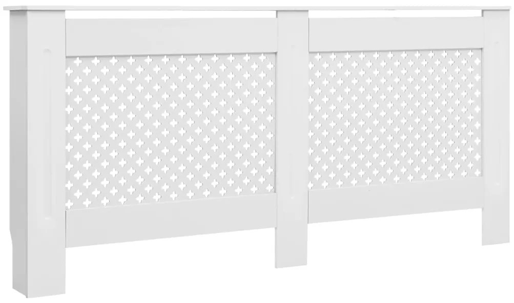 vidaXL Κάλυμμα Καλοριφέρ Λευκό 172 x 19 x 81,5 εκ. από MDF