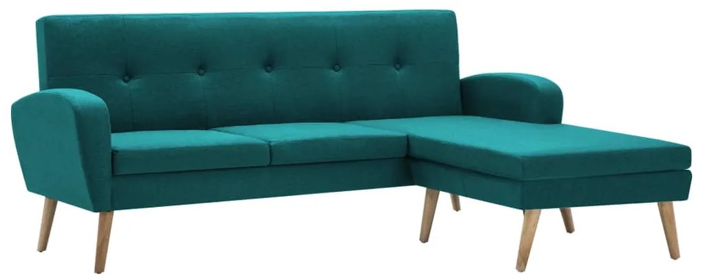 vidaXL Καναπές Γωνιακός Πράσινος 186 x 136 x 79 εκ. Υφασμάτινος