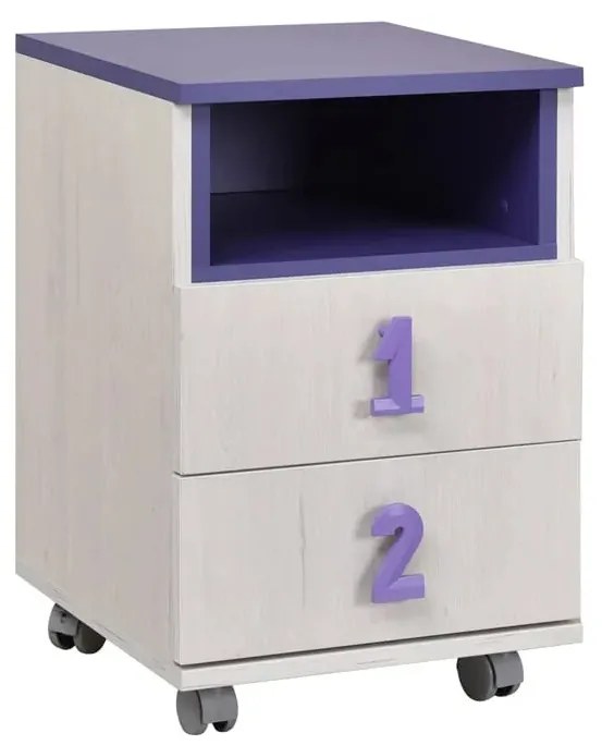 MATIS Κομοδίνο παιδικό Numero 2f Μωβ Matis585429