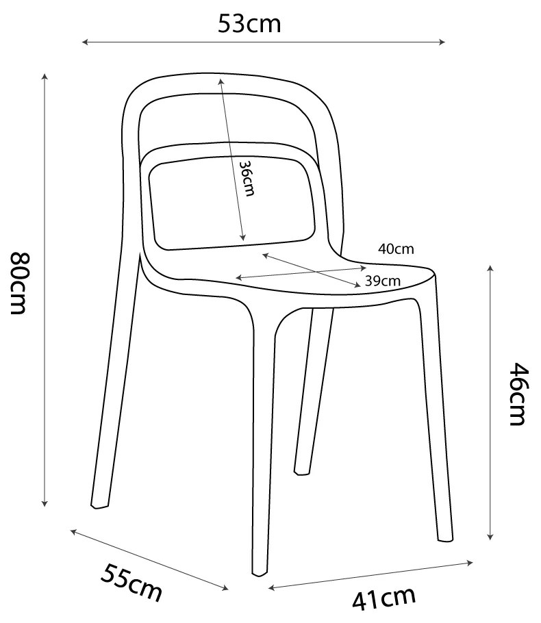 SMITH ΚΑΡΕΚΛΑ ΜΑΥΡΟ 52x43xH79cm - 27-0177