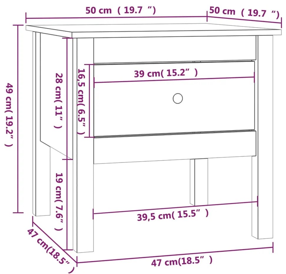 ΒΟΗΘΗΤΙΚΟ ΤΡΑΠΕΖΙ ΜΑΥΡΟΣ 50X50X49 ΕΚ. ΑΠΟ ΜΑΣΙΦ ΞΥΛΟ ΠΕΥΚΟΥ 813802