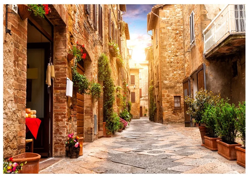 Φωτοταπετσαρία - Colourful Street in Tuscany 250x175