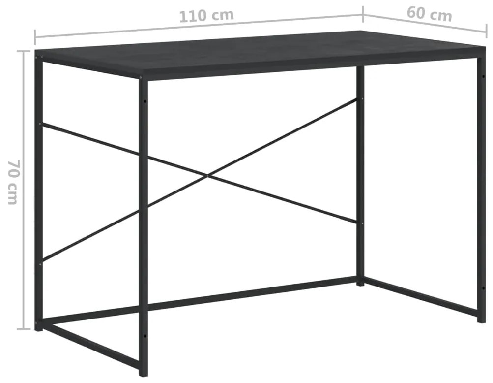 ΓΡΑΦΕΙΟ ΥΠΟΛΟΓΙΣΤΗ ΜΑΥΡΟ 110 X 60 X 70 ΕΚ. ΕΠΕΞΕΡΓΑΣΜΕΝΟ ΞΥΛΟ 30208