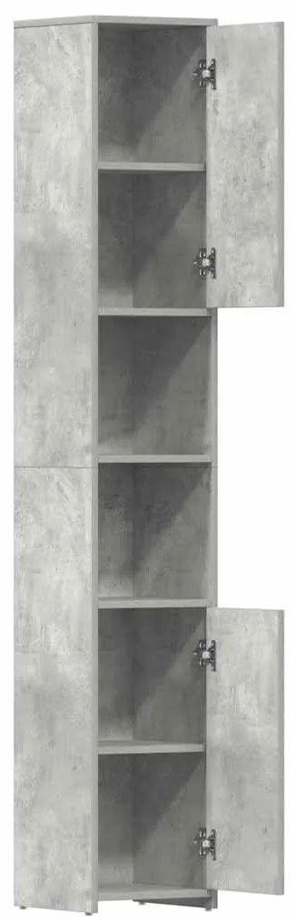 vidaXL Στήλη Μπάνιου Γκρι Σκυροδέματος 30x30x183,5 εκ. Επεξεργ. Ξύλο