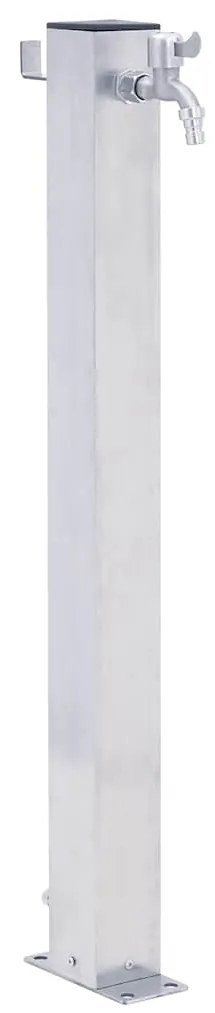 vidaXL Βρύση Δαπέδου Κήπου Τετράγωνη 80 εκ. από Ανοξείδωτο Ατσάλι