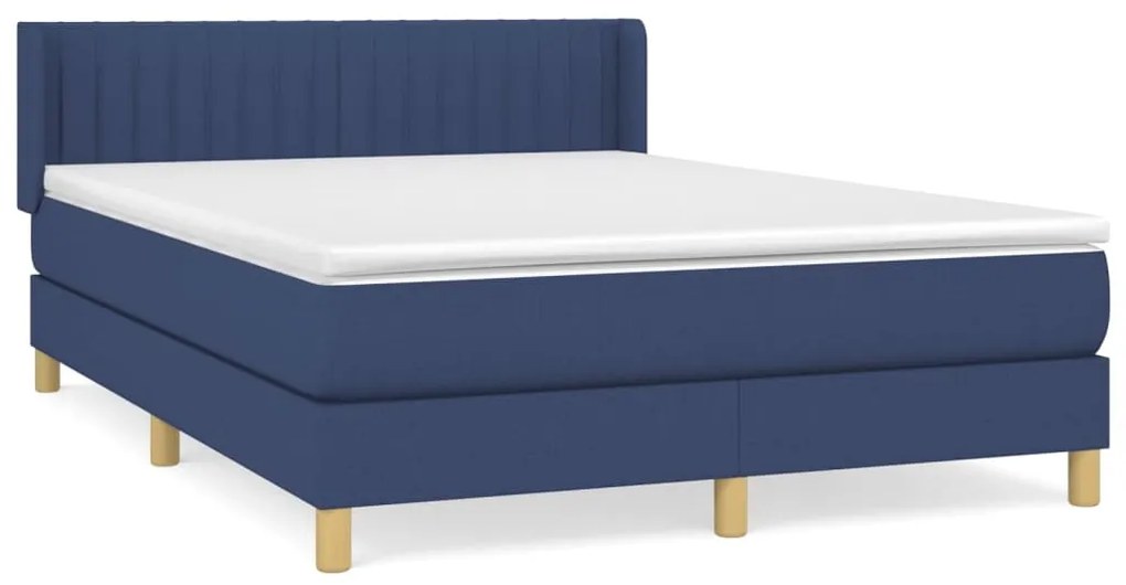 ΚΡΕΒΑΤΙ BOXSPRING ΜΕ ΣΤΡΩΜΑ ΜΠΛΕ 140X190 ΕΚ. ΥΦΑΣΜΑΤΙΝΟ 3130431