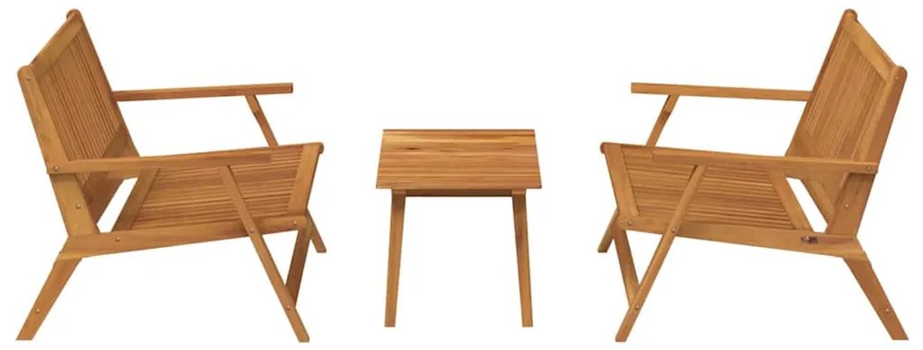 vidaXL Σετ Εξωτερικής Τραπέζης 3 pcs Καφέ Μασίφ ξύλο ακακίας