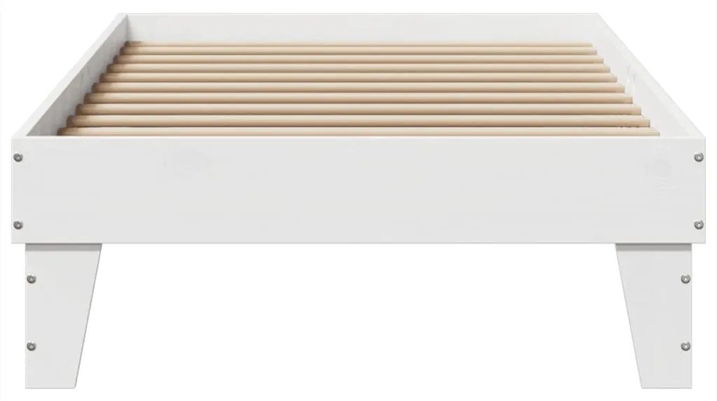 vidaXL Σκελετός Κρεβ. Χωρίς Στρώμα Λευκό 90x200 εκ Μασίφ Πεύκο