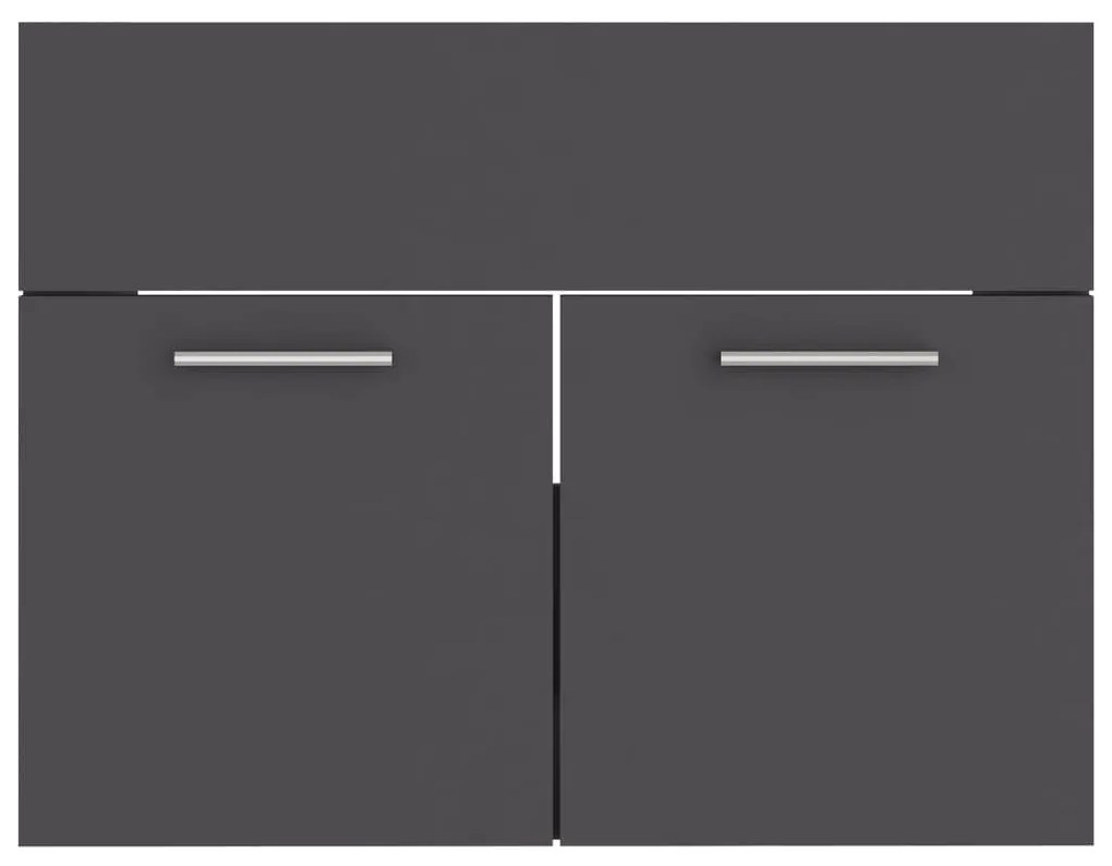 vidaXL Ντουλάπι Νιπτήρα Γκρι 60 x 38,5 x 46 εκ. από Επεξεργασμένο Ξύλο