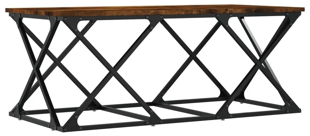 vidaXL Τραπεζάκι Σαλονιού Καπνιστή Δρυς 100x49x40 εκ. Επεξεργ. Ξύλο