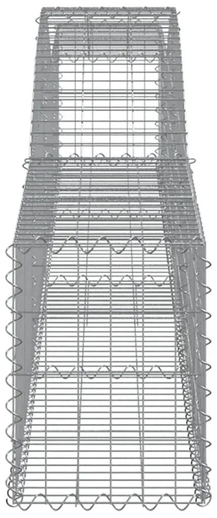 vidaXL Συρματοκιβώτια Τοξωτά 2 τεμ. 400x30x40/60 εκ. Γαλβαν. Ατσάλι