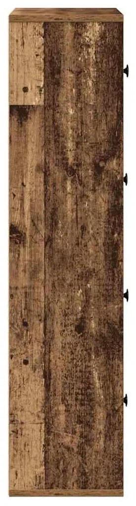 Βιβλιοθήκη Όψη Παλαιού Ξύλου 60x24x101,5 εκ. Επεξεργασμένο Ξύλο - Καφέ