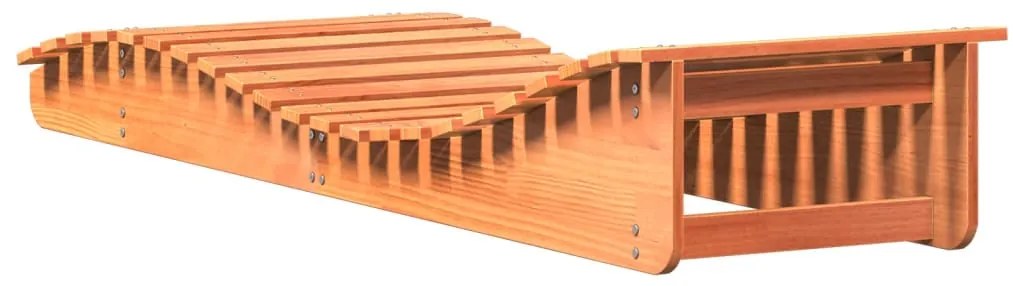 vidaXL Ξαπλώστρα Καφέ Κεριού 205x60x31,5 εκ. από Μασίφ Ξύλο Πεύκου
