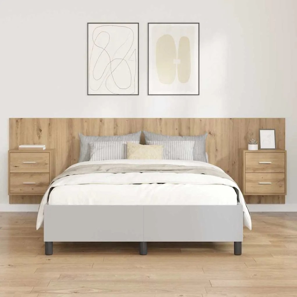 Κεφαλή κρεβατιού με κομοδίνο με συρτάρι 3 pcs Artisan Oak