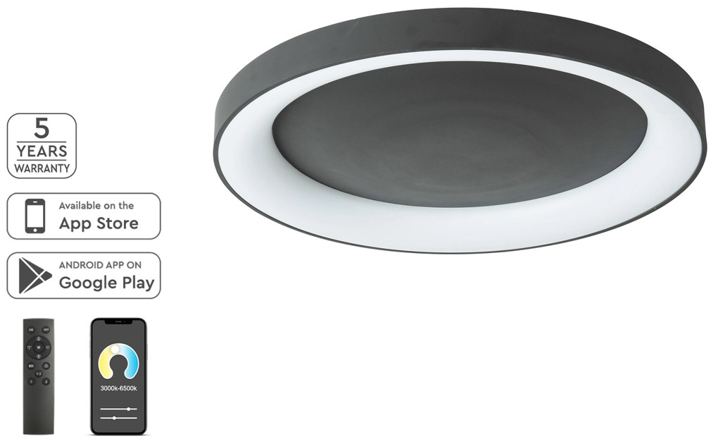 SE LED SMART 80 AMAYA CEILING BLACK Δ3